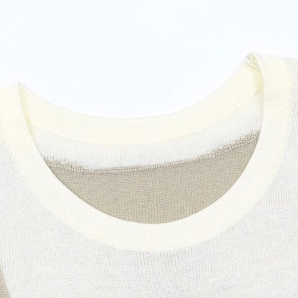 B.Sure Khaki Vest And Skirt Simple Set - Picture 3 of 4